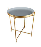 Bijzettafel JESSE - Goud / Wit - Metaal - 37 x 35 x 44 cm Bijzettafel JESSE - Goud / Wit - Metaal - 37 x 35 x 44 cm
