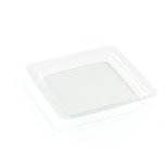 Sabert bord - Transparant - Kunststof - 18 x 18 cm - Set van 6 - Vierkant Sabert bord - Transparant - Kunststof - 18 x 18 cm - Set van 6 - Vierkant