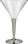 Sabert cocktailglazen - Transparant / Zilver - Kunststof - 7 cl - Set van 6 Sabert cocktailglazen - Transparant / Zilver - Kunststof - 7 cl - Set van 6