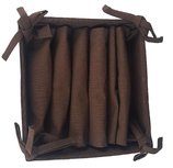 Broodmand met 6 servetten IMCO - Donkerbruin - Katoen / Polyester - 21 x 21 x 7 cm Broodmand met 6 servetten IMCO - Donkerbruin - Katoen / Polyester - 21 x 21 x 7 cm