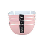 Home+ kommetjes - roze / Wit - Melamine - 10.5 x 10.5 x 5.5 cm - Vierkant Home+ kommetjes - roze / Wit - Melamine - 10.5 x 10.5 x 5.5 cm - Vierkant