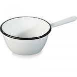 Emaille steelpan met schenktuitje TIFFANY VINTAGE - wit - Ø 16 cm Emaille steelpan met schenktuitje TIFFANY VINTAGE - wit - Ø 16 cm