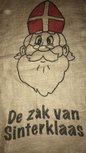 De zak van Sinterklaas - Bruin / Rood - Jute - 60 x 110 cm De zak van Sinterklaas - Bruin / Rood - Jute - 60 x 110 cm