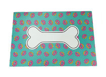 Dieren placemat Donuts - Honden / katten mat - Roze / Groen - Kunststof - 43 x 29 cm - Rechthoek Dieren placemat Donuts - Honden / katten mat - Roze / Groen - Kunststof - 43 x 29 cm - Rechthoek