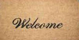Deurmat met tekst BRADLEY - 'Welcome' - Kokosmat Deurmat met tekst BRADLEY - 'Welcome' - Kokosmat