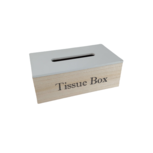 Tissuebox / Tissuehouder HANS - Grijs / Bruin - Hout - 25 x 14 x 9 cm Tissuebox / Tissuehouder HANS - Grijs / Bruin - Hout - 25 x 14 x 9 cm
