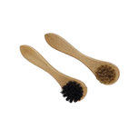 Insmeerborstel - Zwart / Bruin - Hout - 17 x 3 x 3.5 cm - Set van 2 Insmeerborstel - Zwart / Bruin - Hout - 17 x 3 x 3.5 cm - Set van 2