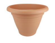 Bloempot LODEWIJK - Bruin - Ø 30 x h 23 cm - Rond - Maat M - Set van 2 Bloempot LODEWIJK - Bruin - Ø 30 x h 23 cm - Rond - Maat M - Set van 2
