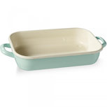 Emaille braadslede - TIFFANY VINTAGE Turquoise - Metaal - 40 x 21.5 x 6.3 cm Emaille braadslede - TIFFANY VINTAGE Turquoise - Metaal - 40 x 21.5 x 6.3 cm