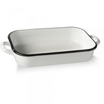 Emaille braadslede TIFFANY VINTAGE - Wit - Metaal - 40 x 21.5 x 6.3 cm Emaille braadslede TIFFANY VINTAGE - Wit - Metaal - 40 x 21.5 x 6.3 cm