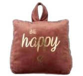 Fluwelen Deurstopper BE HAPPY - Rood Fluwelen Deurstopper BE HAPPY - Rood