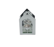Theelichthouder huis FLEUR - Zilver - Metaal / Glas - 25 x 25 x 21,5 cm Theelichthouder huis FLEUR - Zilver - Metaal / Glas - 25 x 25 x 21,5 cm