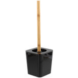 Bamboe Toiletborstel ARTHUR - Zwart / Bruin - Kunststof / Bamboe - 9 x 9 x 40 cm - WC borstel in houder Bamboe Toiletborstel ARTHUR - Zwart / Bruin - Kunststof / Bamboe - 9 x 9 x 40 cm - WC borstel in houder