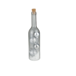 Decoratie Fles met kerstballen - Zilver - Glas - Ø 7 x 30 cm - Rond Decoratie Fles met kerstballen - Zilver - Glas - Ø 7 x 30 cm - Rond
