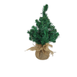 Mini LED kerstboom met rieten mandje - Groen - Kunststof - 30 cm Mini LED kerstboom met rieten mandje - Groen - Kunststof - 30 cm