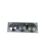 Kerstballen Mix - Zilver / Grijs - Kunststof - Set van 3 Kerstballen Mix - Zilver / Grijs - Kunststof - Set van 3