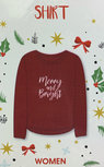 Kerst t-shirt met lange mouwen - Donker Rood - Vrouw - Extra Large Kerst t-shirt met lange mouwen - Donker Rood - Vrouw - Extra Large