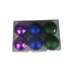 Kerstballen - Multicolor - Groot - Set van 6 Kerstballen - Multicolor - Groot - Set van 6