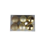 Kerstballen - Goud - Tricolor - 6 Stuks Kerstballen - Goud - Tricolor - 6 Stuks