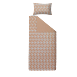 Dekbedovertrek ANOUK - Roze / Wit - Eenpersoons - 140 x 200 cm + 1 kussensloop 60 x 70 cm Dekbedovertrek ANOUK - Roze / Wit - Eenpersoons - 140 x 200 cm + 1 kussensloop 60 x 70 cm