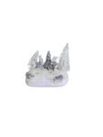 Beeldje met kerstbomen - LED verlichting - Wit - Keramiek - 11 x 7 x 10 cm Beeldje met kerstbomen - LED verlichting - Wit - Keramiek - 11 x 7 x 10 cm