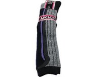 Apollo Skisokken Maat - Strepen - Paars - Zwart - Grijs - 35-38 - 2 paar Apollo Skisokken Maat - Strepen - Paars - Zwart - Grijs - 35-38 - 2 paar
