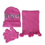 Princess Muts, Sjaal & Handschoenen - Roze - Meisjes - Polyester Princess Muts, Sjaal & Handschoenen - Roze - Meisjes - Polyester
