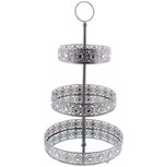 Etagere 3 lagen / Presenteerschaal - Zilver- 26 x 50 cm Etagere 3 lagen / Presenteerschaal - Zilver- 26 x 50 cm