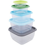 Vershouddozenset - Multicolor - Kunststof - Set van 5 - Tupperware Vershouddozenset - Multicolor - Kunststof - Set van 5 - Tupperware