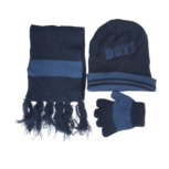 Muts Sjaal Handschoenen Set IAN - Blauw - Jongens Muts Sjaal Handschoenen Set IAN - Blauw - Jongens