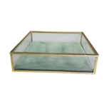 Decoratie Tray / Dienblad Met Velvet KENZO - Goud / Turquoise - 18 x 18 x 4.7 cm - Maat L Decoratie Tray / Dienblad Met Velvet KENZO - Goud / Turquoise - 18 x 18 x 4.7 cm - Maat L