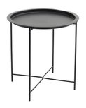 Bijzettafel - Zwart - Metaal - Ø 46 x h 52 cm - Rond Bijzettafel - Zwart - Metaal - Ø 46 x h 52 cm - Rond