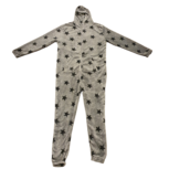 Onesie / Pyjama / Pyjamapak met Sterretjes - Grijs / Zwart - Polyester - Maat L - Unisex Onesie / Pyjama / Pyjamapak met Sterretjes - Grijs / Zwart - Polyester - Maat L - Unisex
