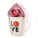 Mok met pralines - Tekst 'LOVE' - Keramiek - Ø8 x h10,5 cm - Valentijn Mok met pralines - Tekst 'LOVE' - Keramiek - Ø8 x h10,5 cm - Valentijn