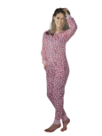 Onesie / Pyjama / Pyjamapak met Panter print - Roze - Polyester - Maat L - Vrouw Onesie / Pyjama / Pyjamapak met Panter print - Roze - Polyester - Maat L - Vrouw