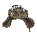 Fur Muts ILANA - Zwart Wit - Polyester - Chapka Fur Muts ILANA - Zwart Wit - Polyester - Chapka