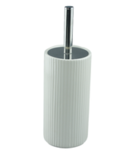 Toiletborstel Houder - Staand - Wit - Streepjes patroon Toiletborstel Houder - Staand - Wit - Streepjes patroon