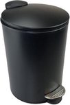 Pedaalemmer FLOOR - Zwart - Metaal / Kunststof - Rond - 3L - Ø 17 x h 25 cm Pedaalemmer FLOOR - Zwart - Metaal / Kunststof - Rond - 3L - Ø 17 x h 25 cm