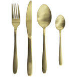 16 delig bestekset - Goud - 4 personen - Excellent Houseware 16 delig bestekset - Goud - 4 personen - Excellent Houseware