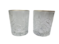 Whiskey glazen met gouden rand JACK - Transparant - 300 ml - Set van 2 Whiskey glazen met gouden rand JACK - Transparant - 300 ml - Set van 2