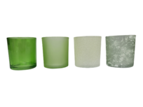 Theelichthouders - Groen - Glas - Ø 7.5 cm - Set van 4 Theelichthouders - Groen - Glas - Ø 7.5 cm - Set van 4