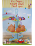 Eier Etagere Pasen - Lichtblauw / Multicolor - Kunststof - 20 x 20 x 30.5 cm Eier Etagere Pasen - Lichtblauw / Multicolor - Kunststof - 20 x 20 x 30.5 cm