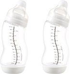 Difrax Anti-Colic S-babyfles Wide - 310 ml - Wit/Transparant - 2 stuks Difrax Anti-Colic S-babyfles Wide - 310 ml - Wit/Transparant - 2 stuks