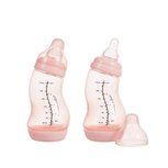 Difrax Babyfles anti-koliek Natural 170 ml 2 stuks - Roze Difrax Babyfles anti-koliek Natural 170 ml 2 stuks - Roze