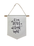 Baby decoratie banner / vlag - Wit - 25 x 24 cm Baby decoratie banner / vlag - Wit - 25 x 24 cm
