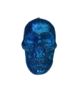 Boland Schedel blauw glitter - Blauw - Piepschuim - 10 cm Boland Schedel blauw glitter - Blauw - Piepschuim - 10 cm