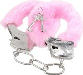 Fancy Pluche Handboeien - Roze / Zilver - Metaal - One Size Fancy Pluche Handboeien - Roze / Zilver - Metaal - One Size