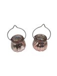 Theelichthouder INEZ - Rose gold - Glas / Metaal - Ø 5 x h 6,5 cm - Set van 2 Theelichthouder INEZ - Rose gold - Glas / Metaal - Ø 5 x h 6,5 cm - Set van 2