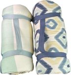 Picknickplaid / Picknick Kleed LANA - Multicolor - Polyester - 150 x 200 cm - Set van 2 Picknickplaid / Picknick Kleed LANA - Multicolor - Polyester - 150 x 200 cm - Set van 2