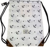 Strand rugzak / Strandtas anker - Wit / Zwart - Polyester Strand rugzak / Strandtas anker - Wit / Zwart - Polyester